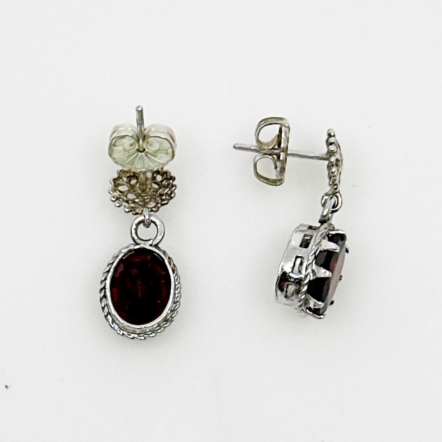 Sterling silver Garnet earrings