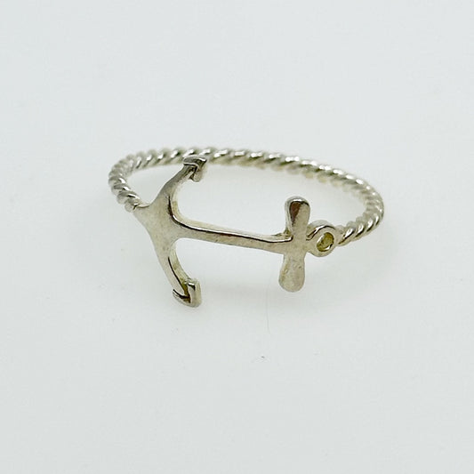 Sterling silver anchor ring