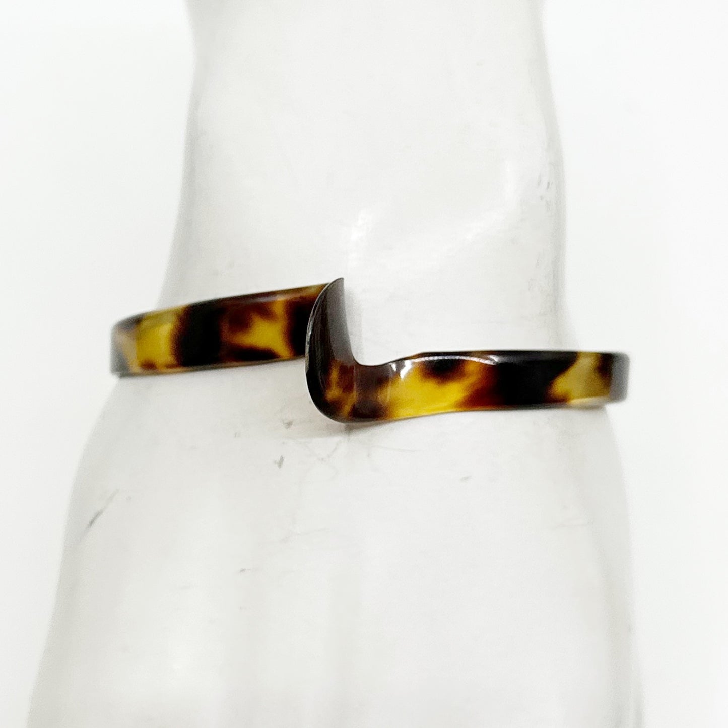 Art Deco carved Tortoise shell cuff bracelet