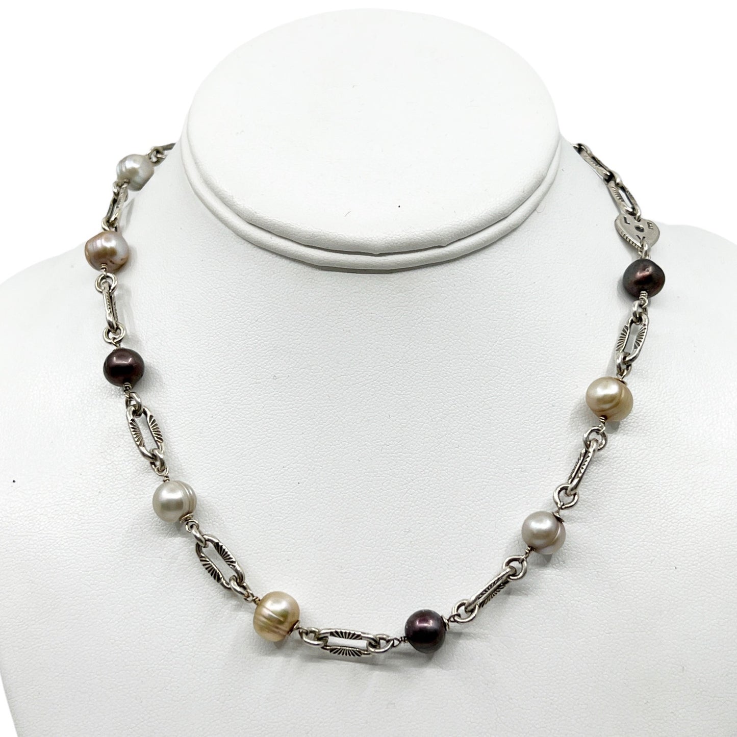 Alana Leigh Love Sterling Silver pearl necklace