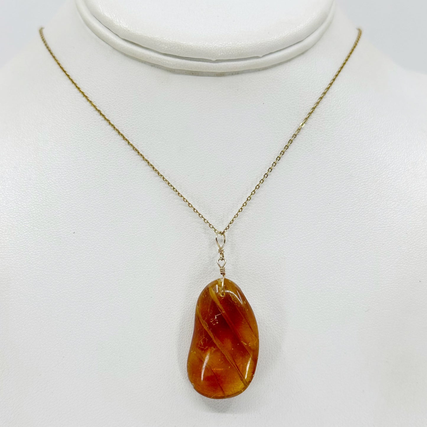 vintage Gold filled Baltic Amber pendant