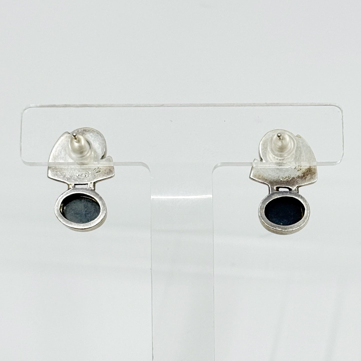 Sterling silver amethyst pearl & hematite earrings