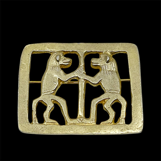 MMA Metropolitan Museum of Art sterling silver apes  brooch GM917